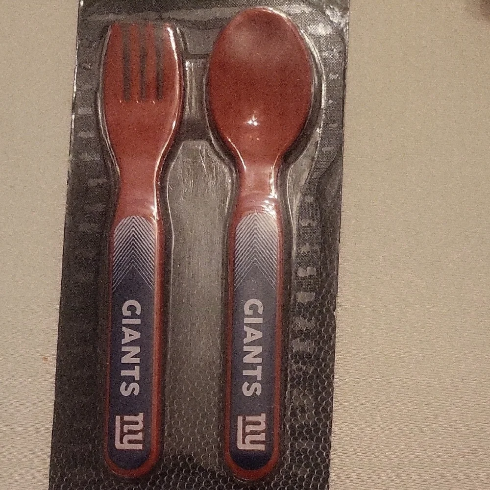 NFL Giants Fork and Spoon Set - Red